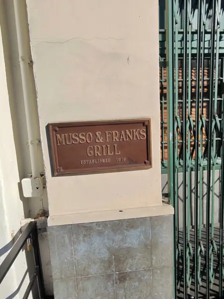 Musso & Frank Grill on Hollywood Boulevard